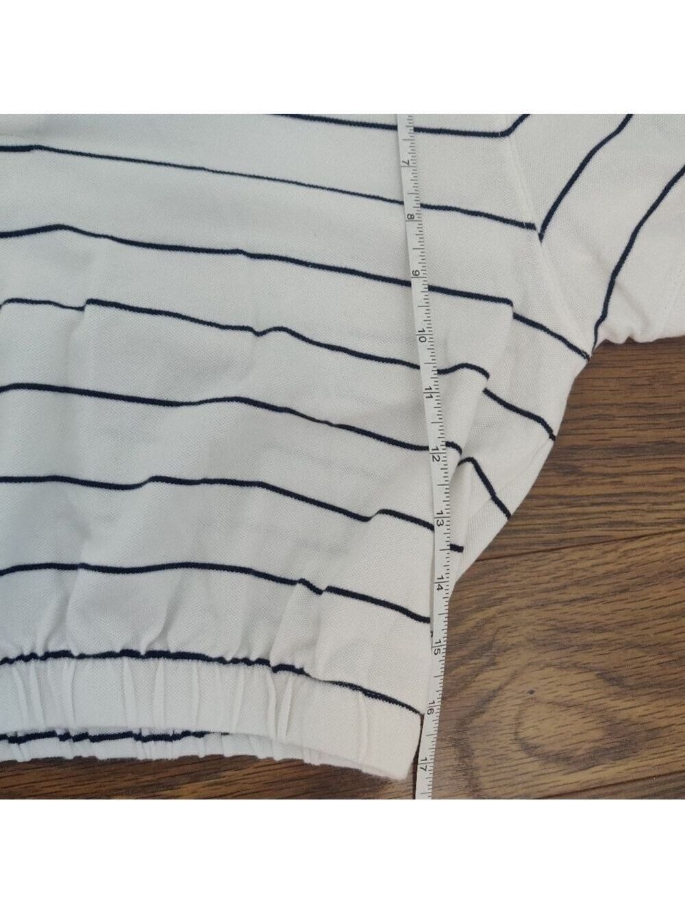 *Massimo Dutti Polo Shirt Black Stripes Size XL - Picture 8 of 8